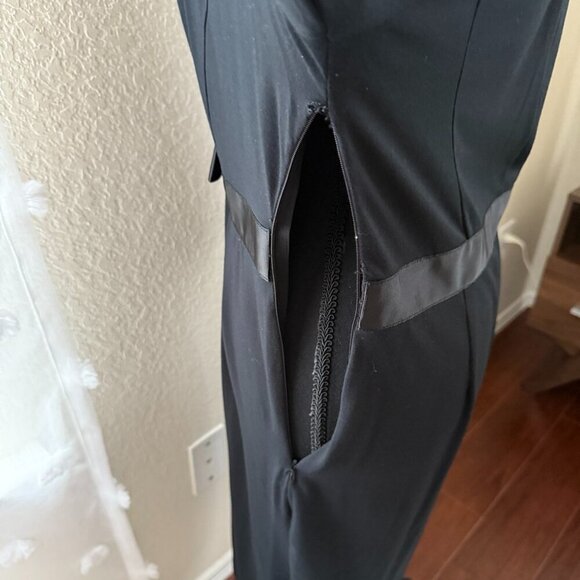 Antonio Melani Black Knitted Dress with 3/4 Sleeves for Office Elegant size S - Picture 7 of 16